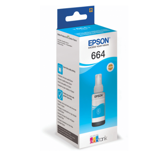 Epson T6642 Cyan Ink Bottle 70ml for L Series Printers - C13T66424A