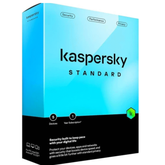 Kaspersky Standard 5 User 1-Year Antivirus License