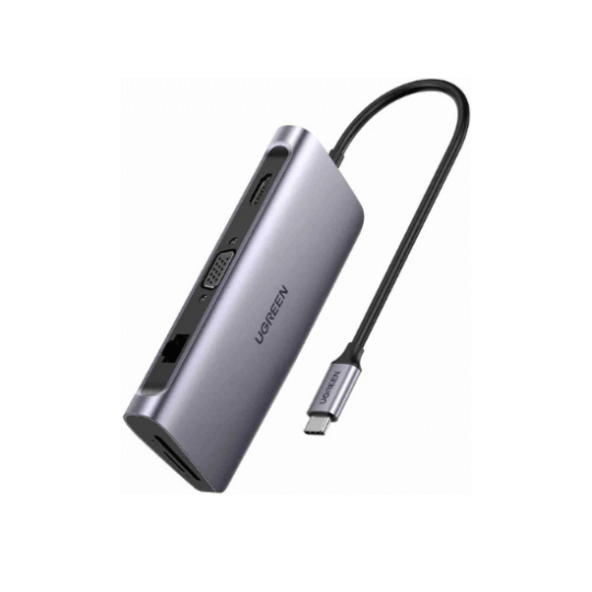 UGREEN 9-in-1 USB-C Hub with HDMI, VGA & LAN – CM498-UG-15600