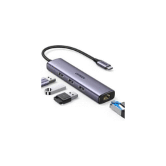 UGREEN USB-A to RJ45 & 3-Port Hub Adapter – CM475-UG-60554