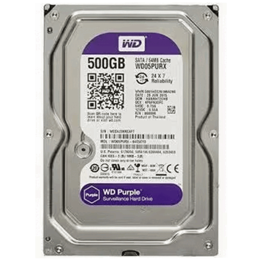 WD Purple Surveillance 500GB hard drive for CCTV DVR and NVR storage