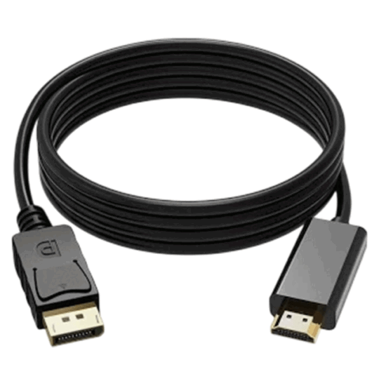 DisplayPort to HDMI Cable for monitor and laptop connection