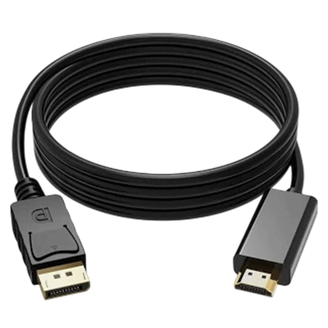 DisplayPort to HDMI Cable for monitor and laptop connection