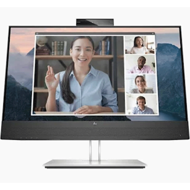 HP E24mv G4 24 inch FHD conferencing monitor with webcam microphone and speaker