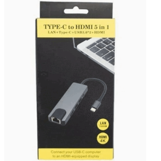 Type C HDTV Adapter 5 in 1 USB C Hub